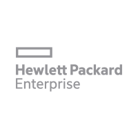 Hewlett Packard Enterprise logo.